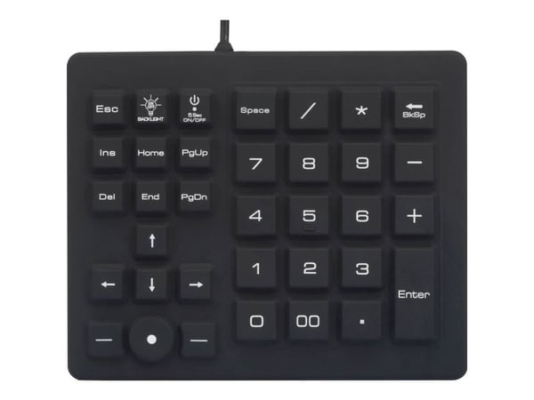 Renkforce Taltastatur USB sprut-/støvtett, touch-taster sort