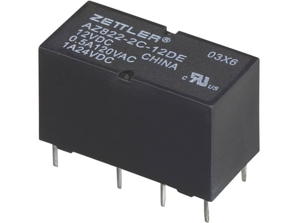 Zettler Electronics AZ822-2C-6DSE printrelé 6 V/DC 2 A, 2 x omkobler