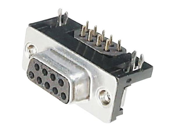 ASSMANN WSW A-DF 09 A/KG-F D-SUB pinlist 90° Poltall: 9 Lodding 1 stk