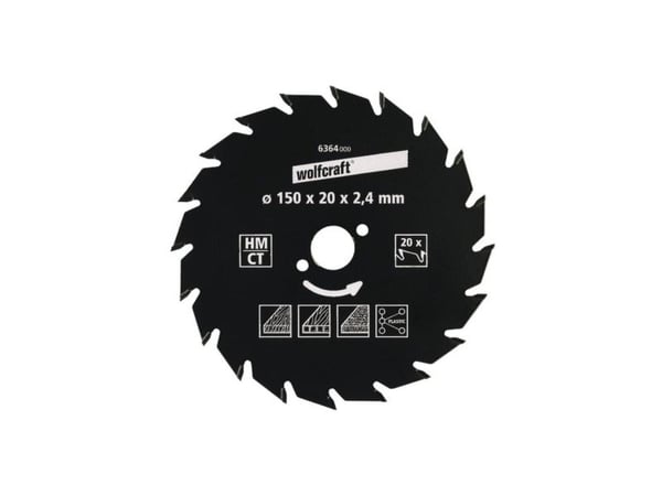 wolfcraft GmbH 4006885635500, Trä, 12,7 cm, 1,27 cm, Tungsten Carbide Tipped (TCT), 10000 RPM, 2,4 mm