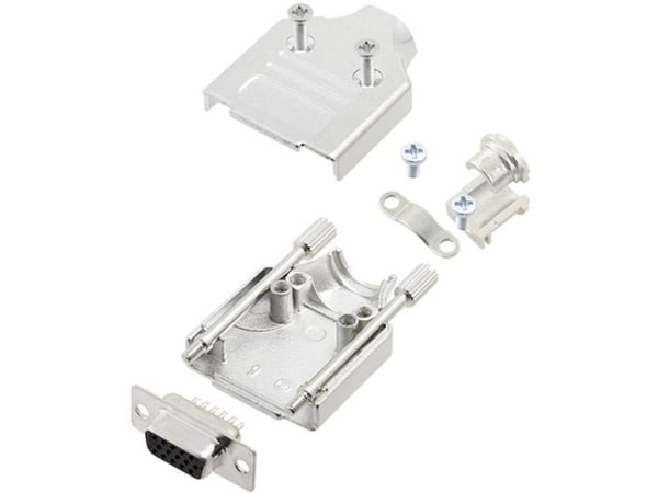 TRU COMPONENTS TCMHDM09HDS15K 7708828 D-SUB sokkelrekke-sett 180° - poltall: 15 - loddekop 1 stk