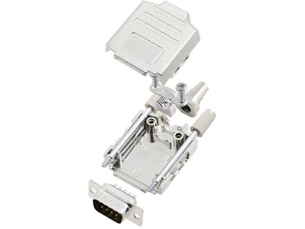 TRU COMPONENTS TCDPPK09MDMPK 7708888 D-SUB tappiliuska 180° Nastojen määrä: 9 Juotoskuppi 1 kpl
