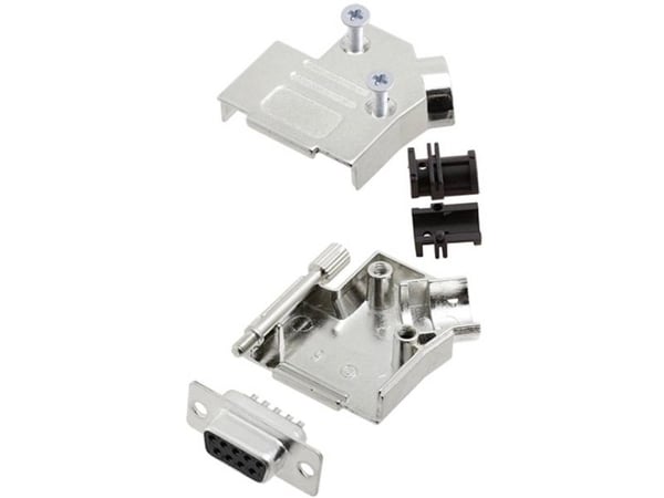 TRU COMPONENTS TCD45ZK09DBSK 7709100 D-SUB sokkelradssett 45° poltall: 9 loddekopp 1 stk
