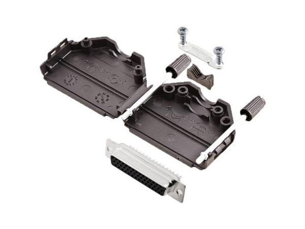 TRU COMPONENTS TCDPPK25BKHDS44K 7709056 D-SUB-väyläkiskosarja 180° Napojen lukumäärä: 44 Juotospää 1 kpl