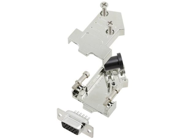 TRU COMPONENTS TCD45NT09MHDS15K 7709176 D-SUB läpivientiliuskasarja 45° Napojen lukumäärä: 15 Juotospää 1 kpl