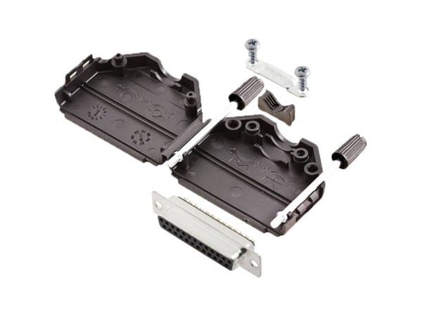 TRU COMPONENTS TCDPPK25BKDBSK 7708472 D-SUB sokkelremsesett 180° Poltall: 25 lodding (1 stk)