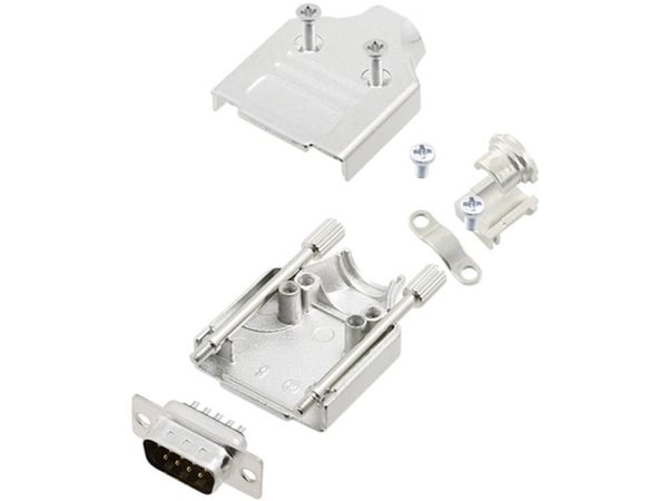 TRU COMPONENTS TCMHDM09DBPK 7708440 D-SUB pinnerekke-sett, 180°, poltall: 9 loddepinner, 1 stk.