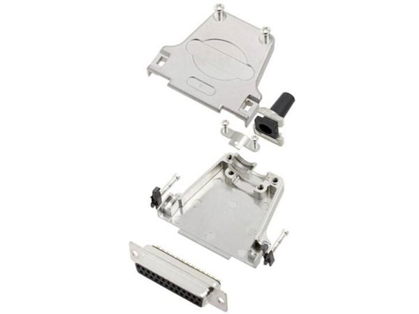 TRU COMPONENTS TCDTZF25DBSK 7708424 D-SUB-kiskosarja 180° Napojen lukumäärä: 25 Juotospää 1 kpl