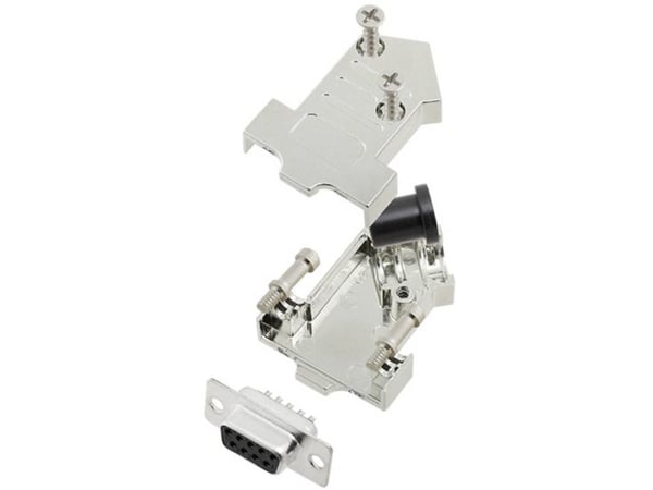 TRU COMPONENTS TCD45NT09MDBSK 7708512 D-SUB läpivientiliuskasarja 45° Napojen lukumäärä: 9 Juotospää 1 kpl