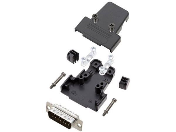 TRU COMPONENTS TCTRIP15DBPK D-SUB stiftlist-sats 180° 15 lödkoppar 1 st