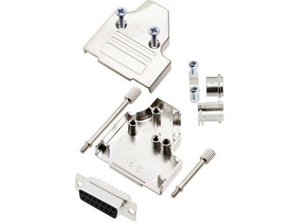 TRU COMPONENTS TCMHDM3515DMSK 7708660 D-SUB-väyläkiskosarja 35° Napojen lukumäärä: 15 Juotospää 1 kpl
