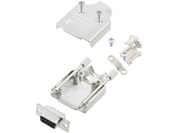TRU COMPONENTS TCMHDM09DMSK 7709700 D-SUB-kiskosarja 180° Napojen lukumäärä: 9 Juotospää 1 kpl