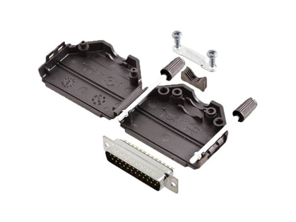 TRU COMPONENTS TCDPPK25BKDBPK 7709912 D-SUB tappiliuska 180° Navanumero: 25 Juotospää 1 kpl