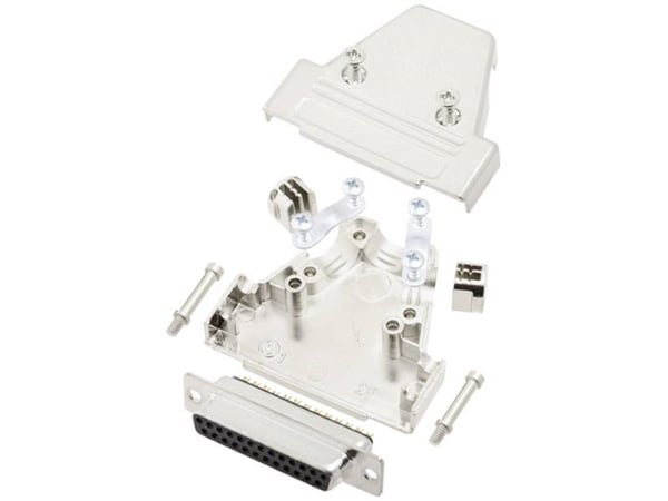 TRU COMPONENTS TCTRIM25DBSK 7709900 D-SUB läpivientiliuskasarja 180° Napojen lukumäärä: 25 Juotospää 1 kpl