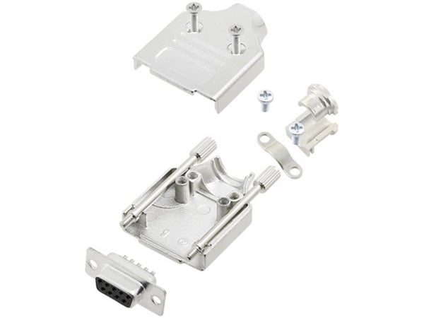 TRU COMPONENTS TCMHDM09DBSK 7709884 D-SUB-kiskosarja 180° Napojen lukumäärä: 9 Juotospää 1 kpl
