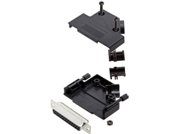 TRU COMPONENTS TCD45PKP25DBSK 7709272 D-SUB läpivientiliuskasarja 45° Napojen lukumäärä: 25 Juotospää 1 kpl