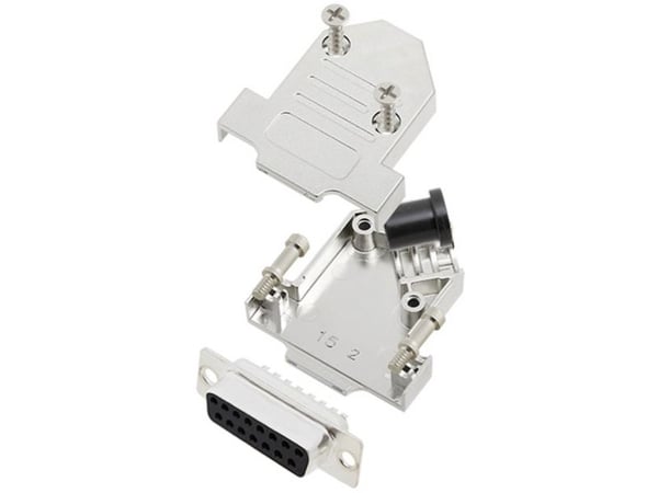TRU COMPONENTS TCD45NT15MDBSK 7709260 D-SUB sokkelist-sats 45° poltall 15 loddekop 1 stk