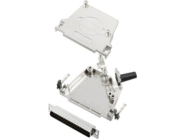 TRU COMPONENTS TCD45ZF37DBPK 7709356 D-SUB-piikkiliuska 45° Piikkimäärä: 37 Juotoskuppi 1 kpl