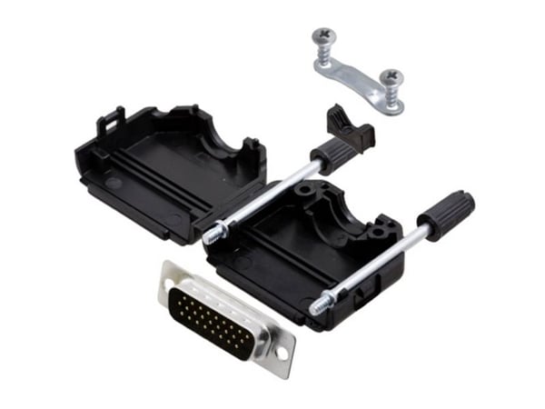 TRU COMPONENTS TCDPPK15BKHDP26K D-SUB pinnerekke-sett 180° poltall: 26 loddehod 1 stk (7709416)