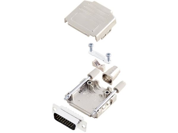 TRU COMPONENTS TCDPPK15MHDP26K 7709524 D-SUB tappiliuska 180° Navanumero: 26 Juotospää 1 kpl