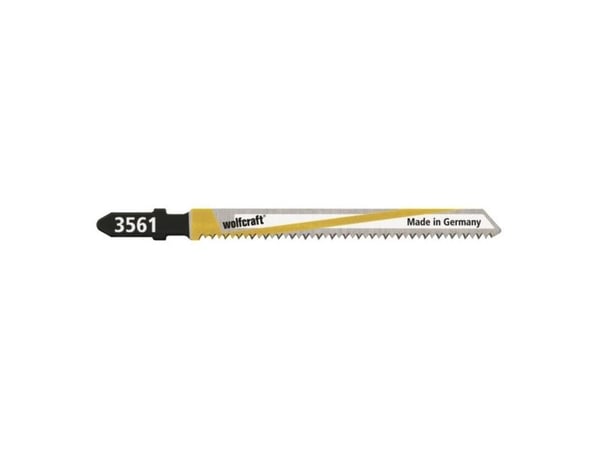 wolfcraft GmbH 3561000, Stikksagblad, Laminat, MDF, Parkett, Plast, Bimetall, Sort, Rustfritt stål, Hvit, Gult, 7,5 cm, 1,65 mm