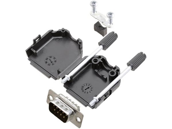 TRU COMPONENTS TCDPPK09BKDMPK 7708820K D-SUB tappiliuska 180° Navanumero: 9 Juotospää 1 kpl