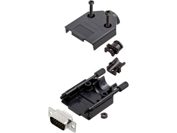 TRU COMPONENTS TCDTPKP09HDP15K 7709052 D-SUB stiftlistsats 180° Polantal: 15 Lödskål 1 st