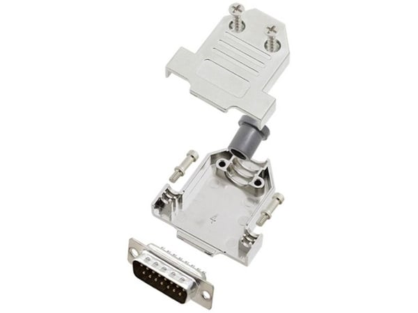 TRU COMPONENTS TCDTNT15MDBPK 7709604 D-SUB-piikkiliuska 180° Napojen lukumäärä: 15 Juotoskuppi 1 kpl
