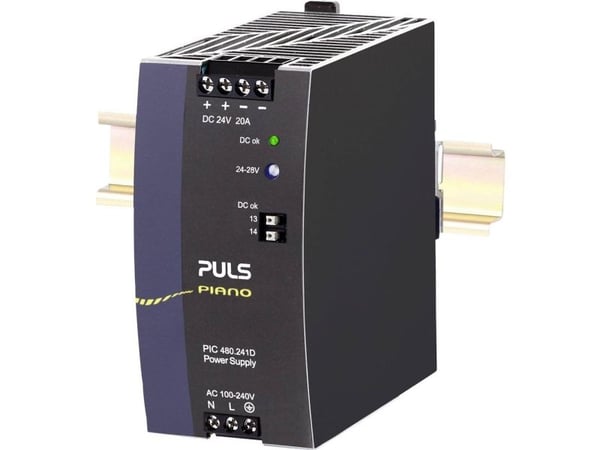PULS DIN-skena nätaggregat 24 V/DC 480 W (PIC480.241D)