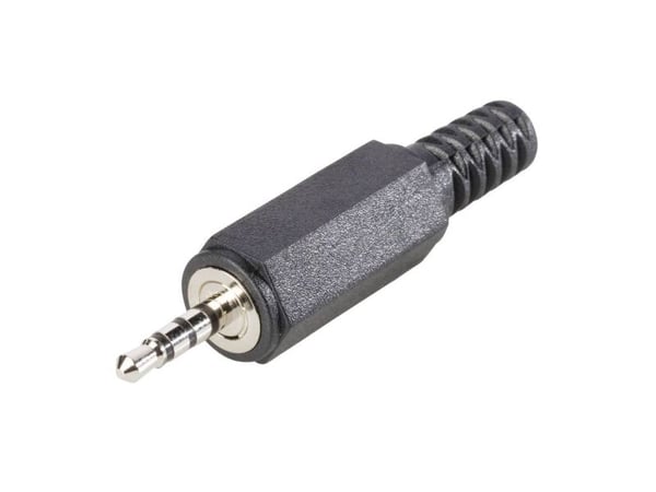 BKL Electronic 1107020 Jack-plugg 2,5 mm Plugg, rett Pin-antall: 4 Stereo Svart 1 stk