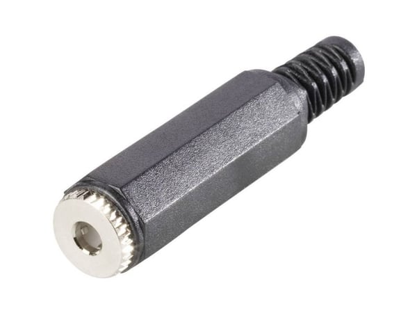 BKL Electronic 1108017 Jakkipistoke 3,5 mm Liitäntä, suora Napaluku: 4 Stereo Musta 1 kpl
