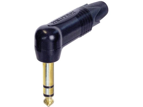 Neutrik NP3RX-B Jack plugg 6,35 mm Plugg, vinklet Antall pinner: 3 Stereo Sort 1 stk.