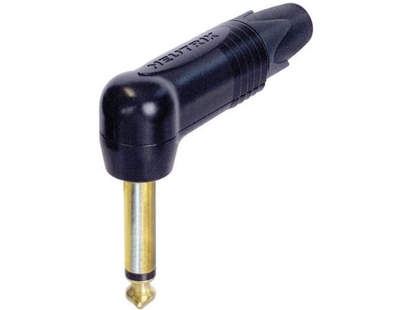 Neutrik NP2RX-B Jack-kontakt 6,35 mm Kontakt, vinklet Antall pinner: 2 Mono Sort 1 stk.