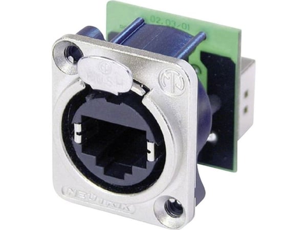 Neutrik NTR-NE8FDP, RJ45, Sort, Sølv, Nickel, Zink-stål, Gull, UL 94 V-0, 26 mm
