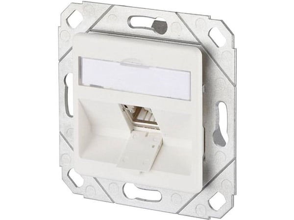 BTR C6A Module 1 Port 270° UPk - Upotettava pistorasia - CAT 6a - RJ-45 - puhtaanvalkoinen, RAL 9010