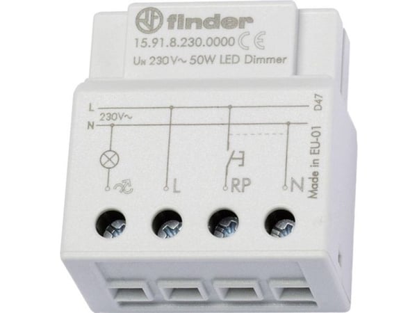Finder 15.91.8.230.0000, Himmennin, Sisäinen, Harmaa, Muovi, IP20, CE
