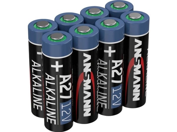ANS 1520-0016 alkaliske batterier A27, 8-pak (1520-0016)