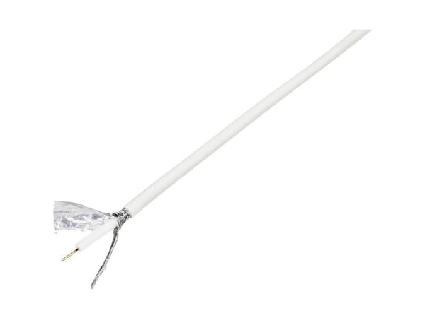 TRU COMPONENTS 1570973 Koaksiaalikaapeli Ulkohalkaisija: 6,60 mm RG6 /U 75 Ω 120 dB Valkoinen 10 m