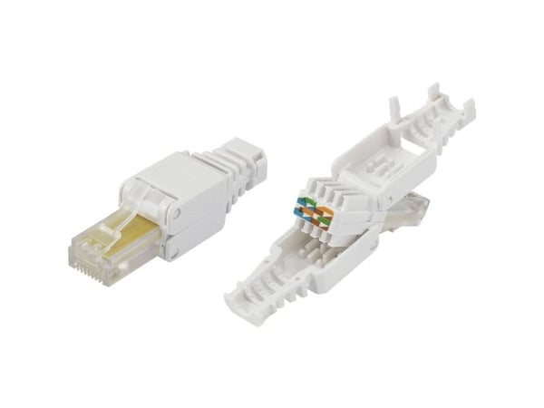 TRU COMPONENTS 93014c935 RJ45-liitin, ilman työkaluja 817966 Liitin, suora Luonto 1 kpl