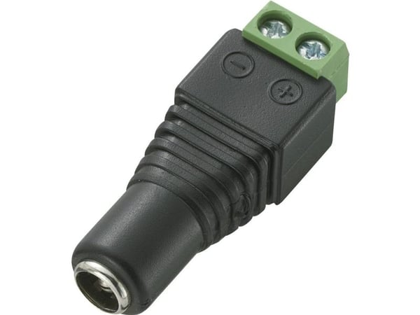 TRU COMPONENTS DC-13F Pienjänniteliitin Liitin, suora 5,5 mm 5,5 mm 5,5 mm 2,5 mm 1 kpl 1 kpl