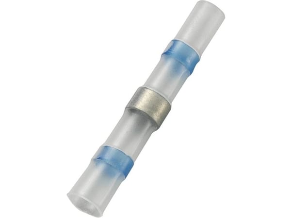 TRU COMPONENTS 736437 Crimpkonnektor Med krympeslange 1 mm² 2.50 mm² Helisoleret Blå 20 stk