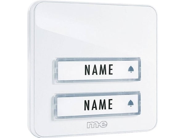 M-E MODERN-ELECTRONICS ringklockknapp KTA 2 familjer vit (KTA-2 W)