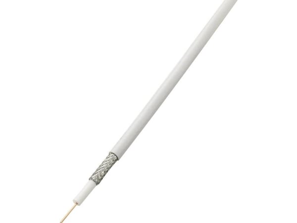 TRU COMPONENTS 1570929 Koaksiaalikaapeli Ulkohalkaisija: 6,60 mm RG6 /U 75 Ω 85 dB Valkoinen 25 m