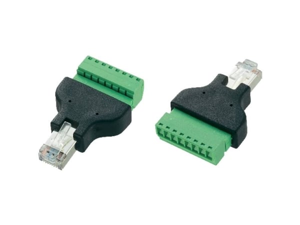 TRU COMPONENTS LT-RJ45 RJ45-liitin, ruuviliitäntä 569296 Liitin, suora 1 kpl