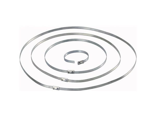 TRU COMPONENTS 1570838 Kabelbinder 201 mm 4,60 mm Sølv 10 stk 10 stk