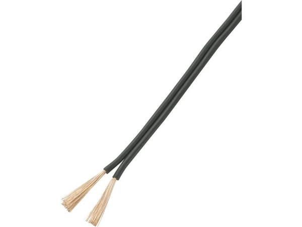 TRU COMPONENTS 1570679 Johdin 2 x 0,75 mm² Musta 50 m