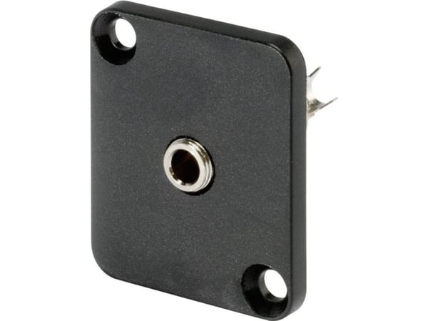 Hicon HI-J35SEFD 3,5 mm jackplugg - flenstilkobling - 3 stereo - sort - 1 stk