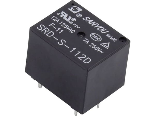 Printrelé 12 V/DC 12 A 1 omskifter SRD-S-112D 1 stk