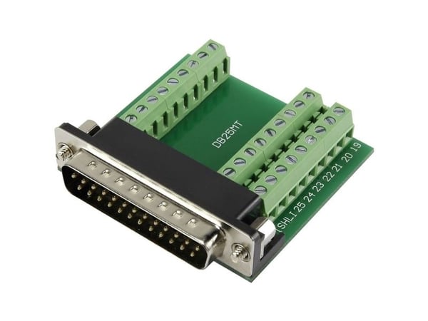 TRU COMPONENTS DSUB25M-27TB-3 1229325 D-SUB-stik 90 ° Poltal: 25 Skruer 1 stk