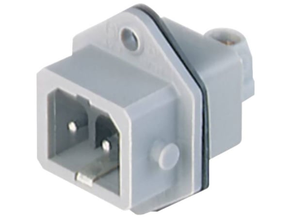 Hirschmann 932 048-106-1 Strømstik STASEI Stik, indbygning lodret Samlet poltal: 2 + PE 16 A Grå 1 stk